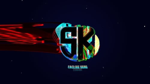Fast Glitch Effect Digital Logo Opener