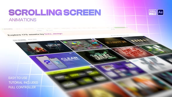 Futuristic Scrolling Digital Screens Presentation Animation, Product ...