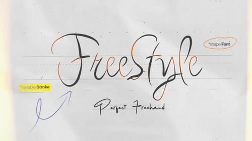 Freestyle Text Write On Tool | 7 Custom Shape Fonts with Perfect Freehand Scribble Animation