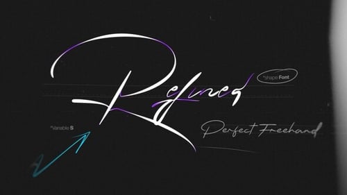 Refined Text Write On Tool | 7 Custom Shape Fonts with Perfect Freehand Scribble Animation