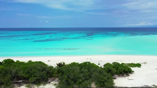 Aerial drone texture of marine tourist beach break by clear water and white sand background of a pic
