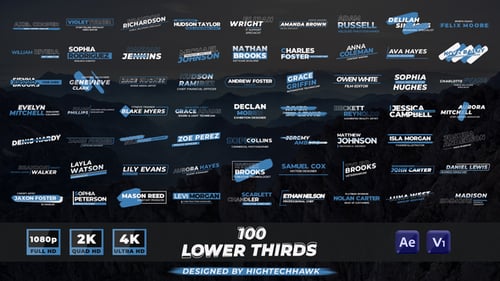 100 Lower Thirds Pack