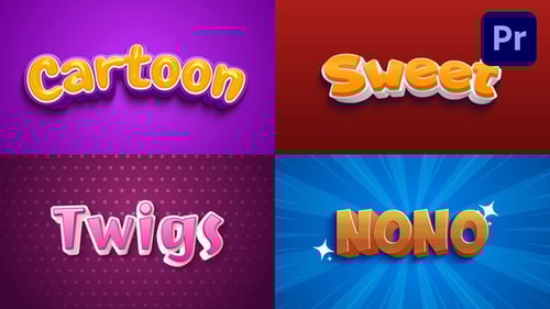 Efecto de texto - Estilo de dibujos animados 01