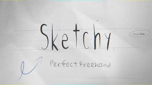 Sketch Text Write-On Tool | 7 Custom Shape Fonts with Perfect Freehand Scribble Animation MOGRT