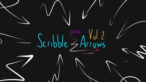 Dynamic Hand-Drawn Scribble Arrow Animation Pack