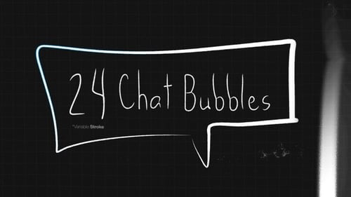 Rectangle Speech Bubbles Pack Scribble Elements | 24 Doodle Animations MOGRT