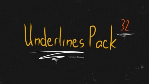Underlines Pack Scribble Elements | 32 Doodle Animations MOGRT