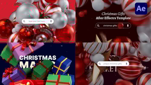 Christmas Shopping Search Bars – 3D Holiday Promo Pack