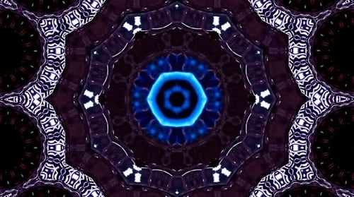 Dynamic Abstract Kaleidoscope Pattern with Shifting Vibrant Colors