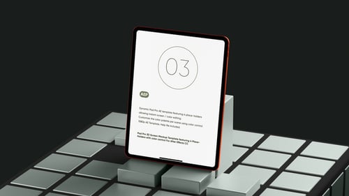 Pad Pro Sliding Cubes Screen Mockup Template