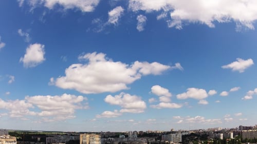 Quick Clouds Over The City Time Lapse