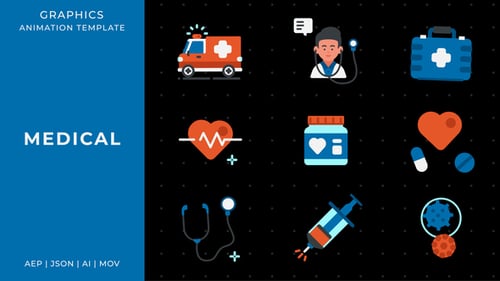 Animated Medical Healthcare Icon Pack