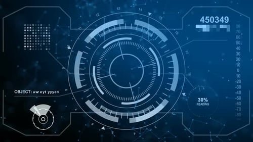 Animated Futuristic HUD Target Scan Digital Interface