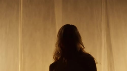 Closeup of a Professional Dancer Performing in Studio in Soft Warm Lighting