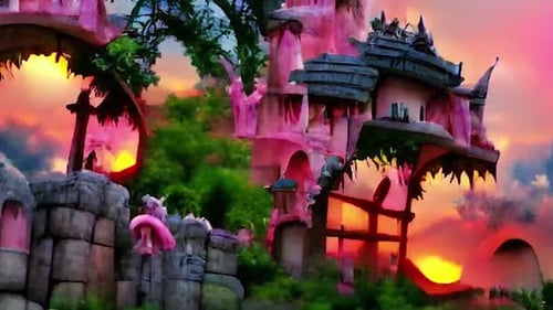 Peonies Kingdom Background Loop Background Generated Loop 08