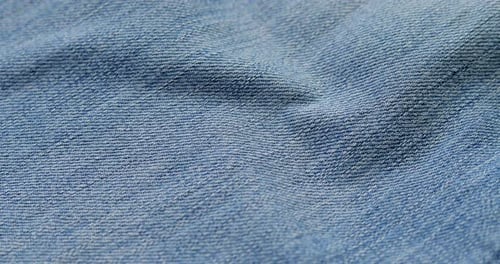 Close up of Light Blue Denim Fabric