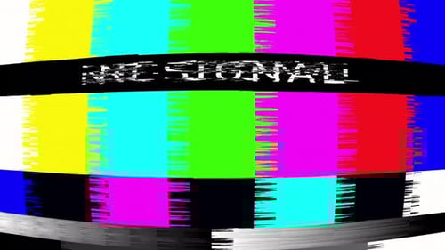No Signal Glitch Effect TV Test Pattern