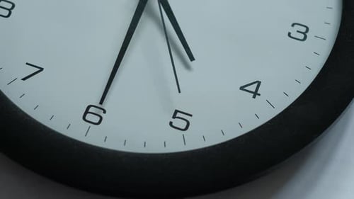 Close Up of Clock Ticking