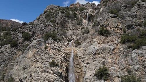 Drone Footage Natural Waterfall