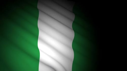 Realistic Waving Flag of Nigeria Animation