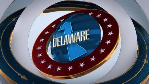 Shining 3D United States Flag and Delaware State Reveal
