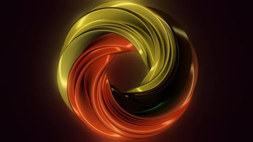 Animação da espiral de hipnose rotativa em caramelo colorido, vidro ou plástico
