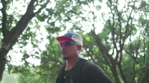 sportsman runner person training marathon trail running, nature outdoor sport healthy lifestyle