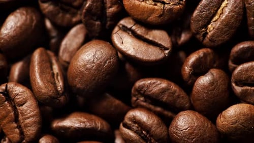 Close-Up of Roasted Coffee Beans