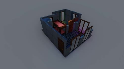 Isometric position of the bedroom
