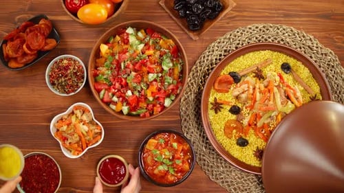 Moroccan Cuisine Top View