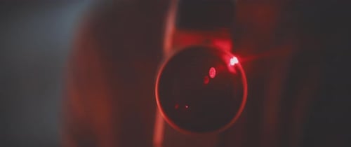 Close up lens of vintage camera