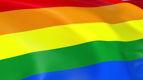 Animated Waving Rainbow Pride Flag for Diversity