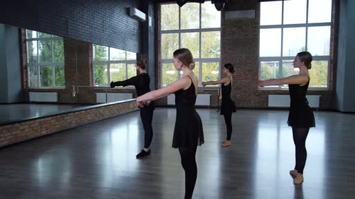 Ballet Class in Dance Studio