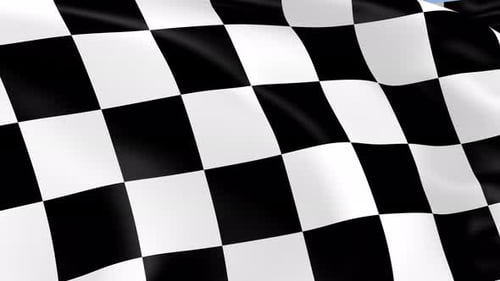 Dynamic Waving Checkered Flag for Race Events
