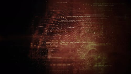 Futuristische Datenmatrix-Simulation HUD-Hintergrund 07