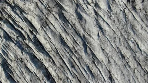 Top down aerial view of a glacier