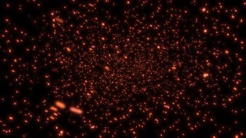 Abstract Glowing Fire Sparks Moving Background Overlay