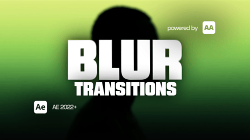 Dynamic Blur Transitions Pack with Cinematic Chroma Flicker