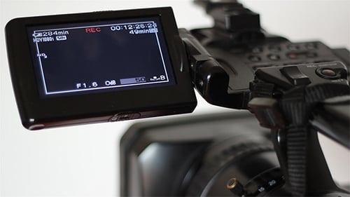 Video Camera Recording in Close Up