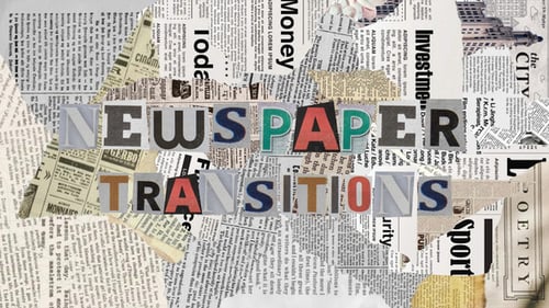Newspaper Transitions | Vintage Ripped Paper Collage