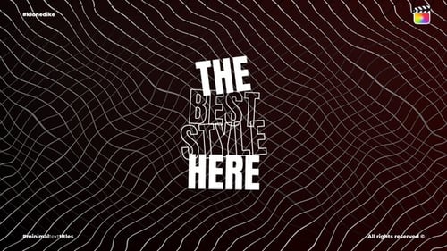 Minimal Text Titles \ FCPX