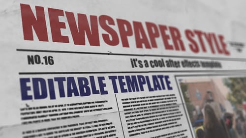Dynamic Newspaper News Intro with Grunge Folds