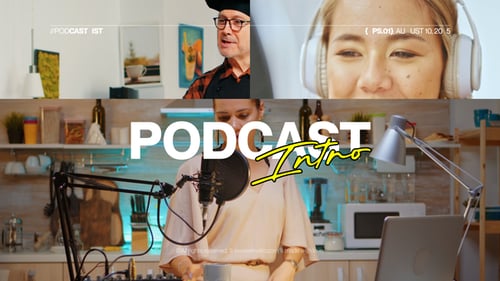 Dynamic Podcast Opener with Modern Text Reveals