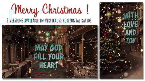 Festive Christmas Snowy Street Logo Opener