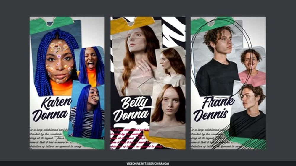 Dynamic Collage Photo Slideshow with Animated Hand-Drawn Elements ...