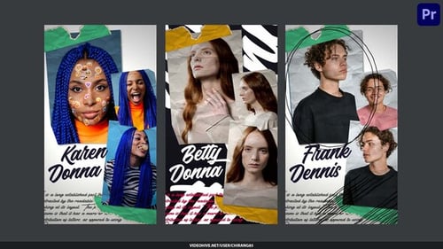 Playful Photo Collage Slideshow with Cursive Text and Scribble Art