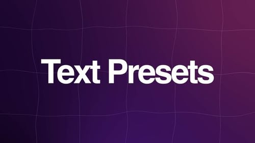 Text Presets | MOGRT