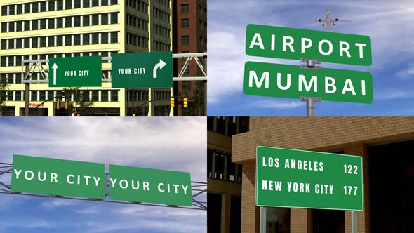 Road Signs, Product Promo ft. alert & automotive - Envato