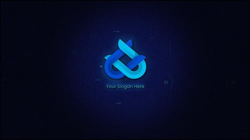 Digital Network Logo Reveal with Futuristic Grid Animation