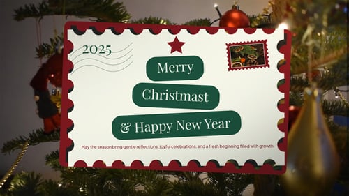 Festive Christmas Greeting Card Animation
